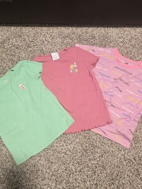 Garanimals Green Pink Lavender Girls Tops - Mint Green, Rose Pink, Light Purple